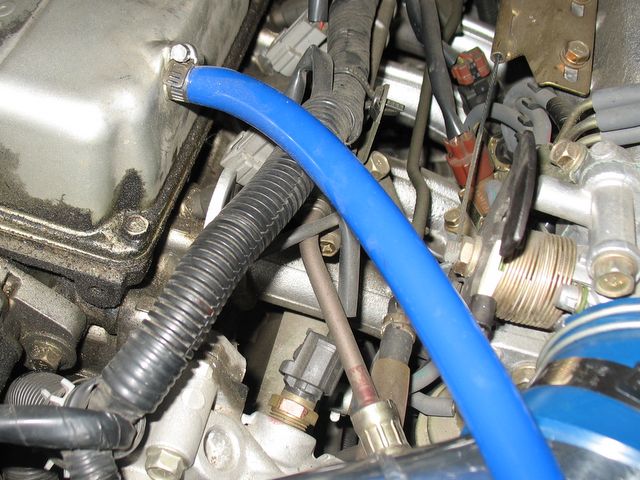 Clamp the short-ram intake PCV tube