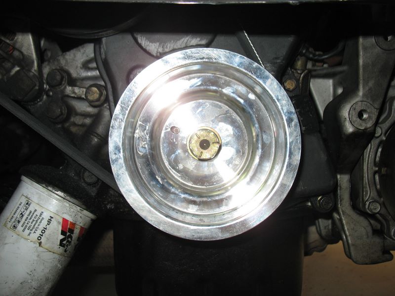 installed underdrive pulley